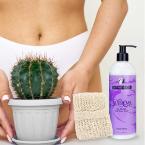 Supreme shave cream and ayate exfoliating wash cloth